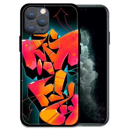 'Graffiti Fire - Glossy Metal Silicone Case For Apple iPhone 11 Pro Max