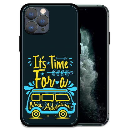 'Adventure Awaits - Glossy Metal Silicone Case For Apple iPhone 11 Pro Max