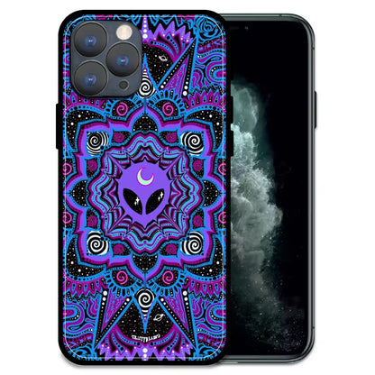 'Alien Mandala Design - Glossy Metal Silicone Case For Apple iPhone 11 Pro