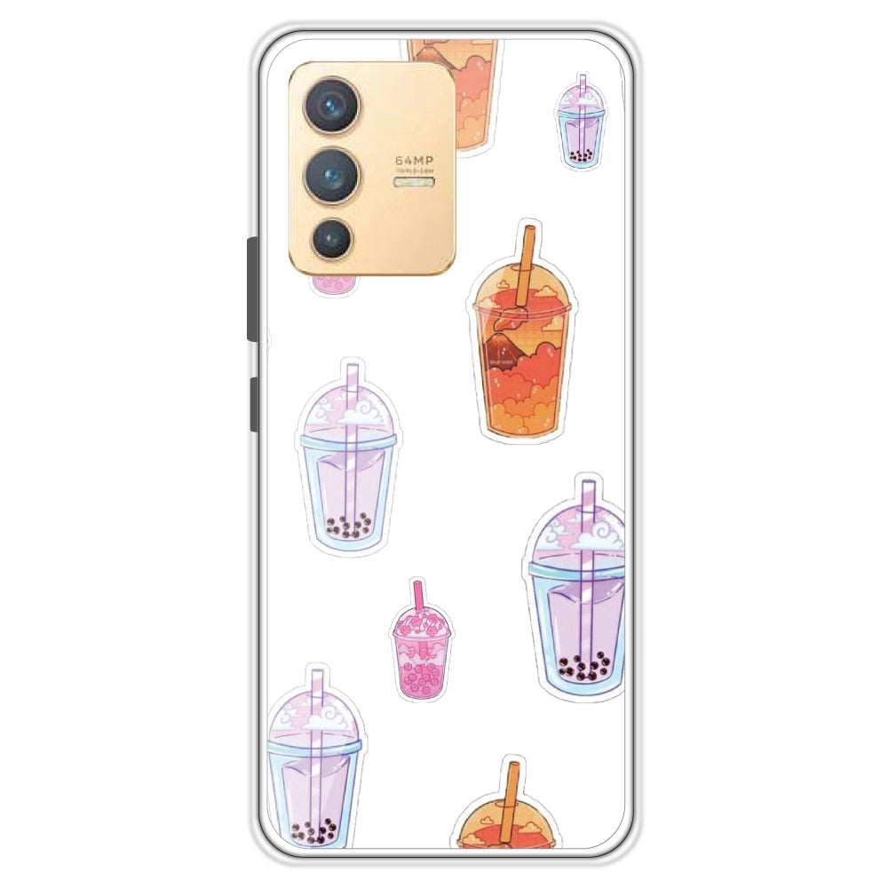 Bubble Tea - Clear Printed Case For Vivo Models