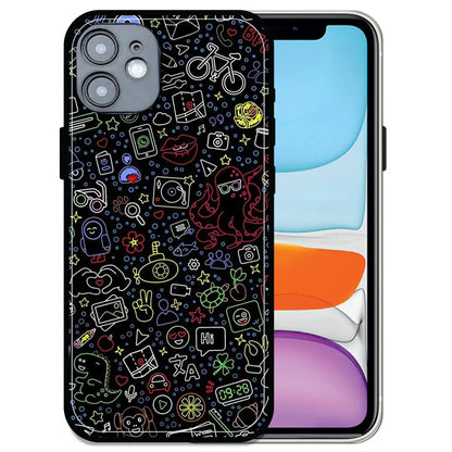 'Doodleverse Nightlife - Glossy Metal Silicone Case For Apple iPhone 11