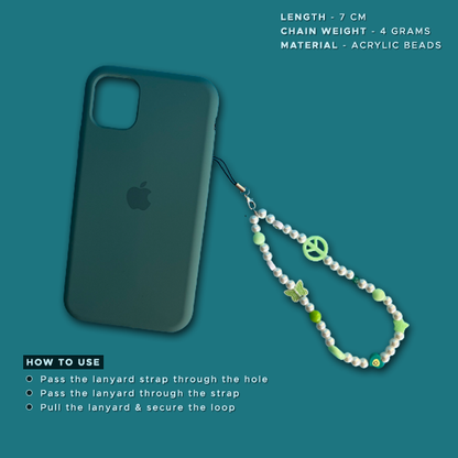 infographic Green Pearl - Phone Charm