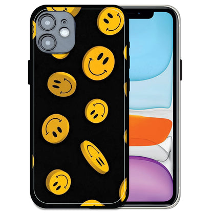 'Bold Smileys - Glossy Metal Silicone Case For Apple iPhone 11