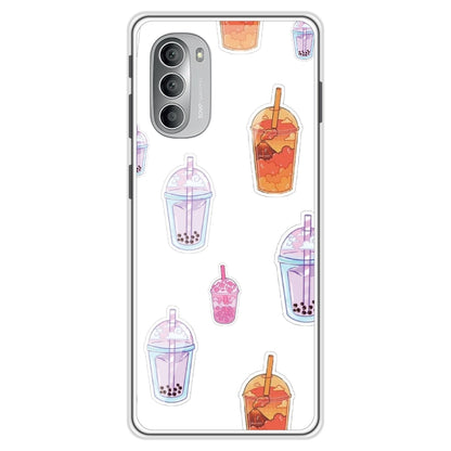 Bubble Tea - Clear Printed Silicon Case For Motorola Models