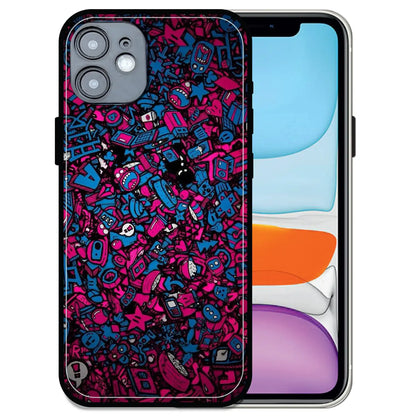 'Doodle Chaos Design - Glossy Metal Silicone Case For Apple iPhone 11