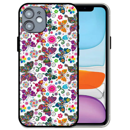 'Whimsical Butterflies Garden - Glossy Metal Silicone Case For Apple iPhone 11