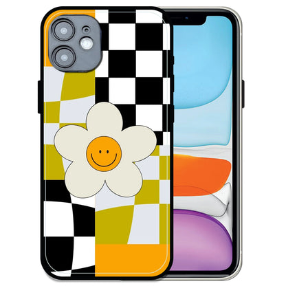 Smiley Flower - Glossy Metal Silicone Case For Apple iPhone 11