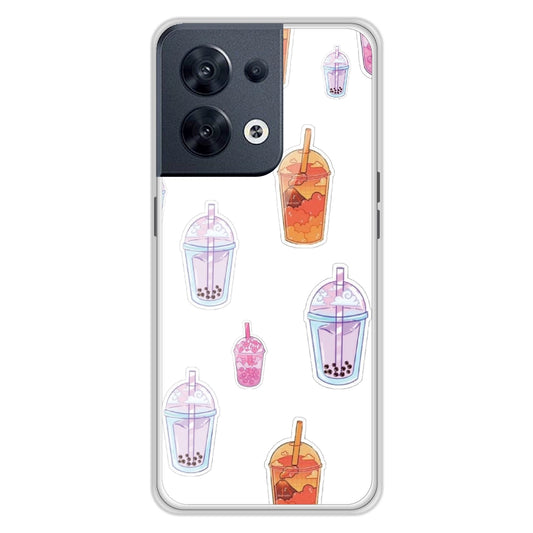 Bubble Tea - Clear Printed Silicon Case For Oppo Models