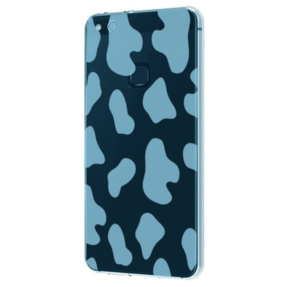 Blue Cow Print - Clear Printed Silicone Case For Samsung Models infographic
