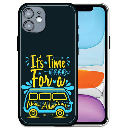 'Adventure Awaits - Glossy Metal Silicone Case For Apple iPhone 11