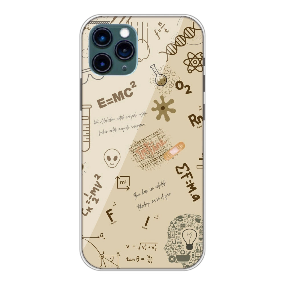 Physics Collage - Silicone Case For Apple iPhone Models