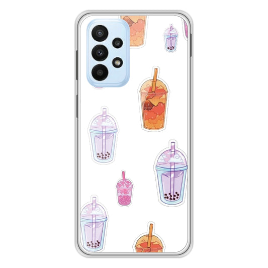 Bubble Tea - Clear Printed Silicone Case For Samsung Models