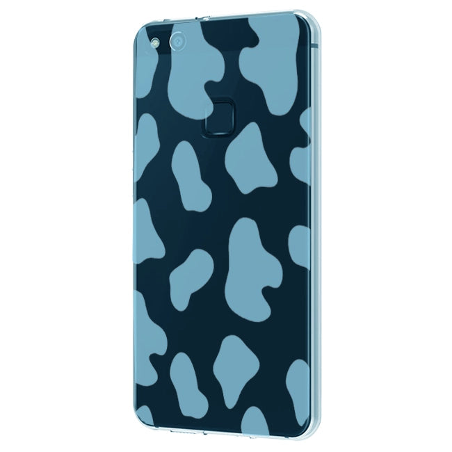 Blue Cow Print - Clear Printed Silicon Case For Motorola Models infographic