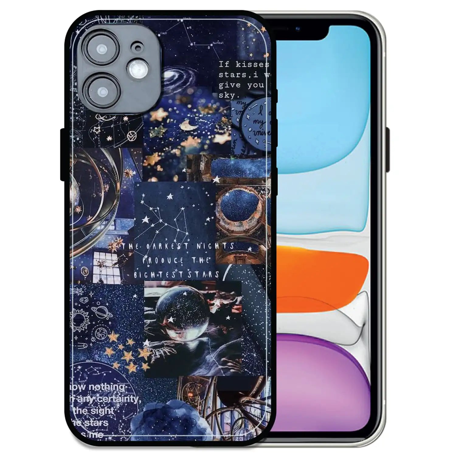 'Galaxy Dreamscape - Glossy Metal Silicone Case For Apple iPhone 11