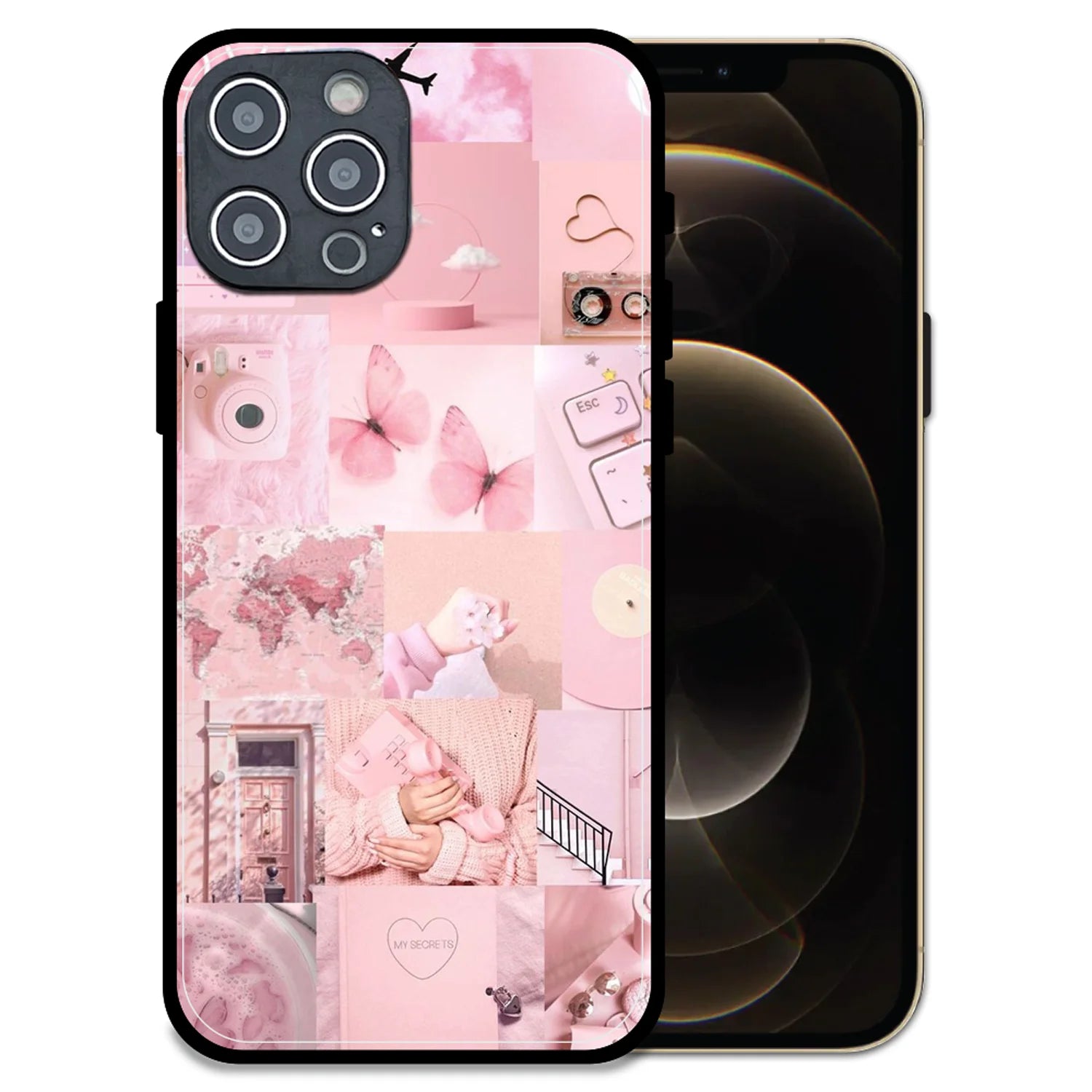 'Blush Aesthetic - Glossy Metal Silicone Case For Apple iPhone 12 Pro Max