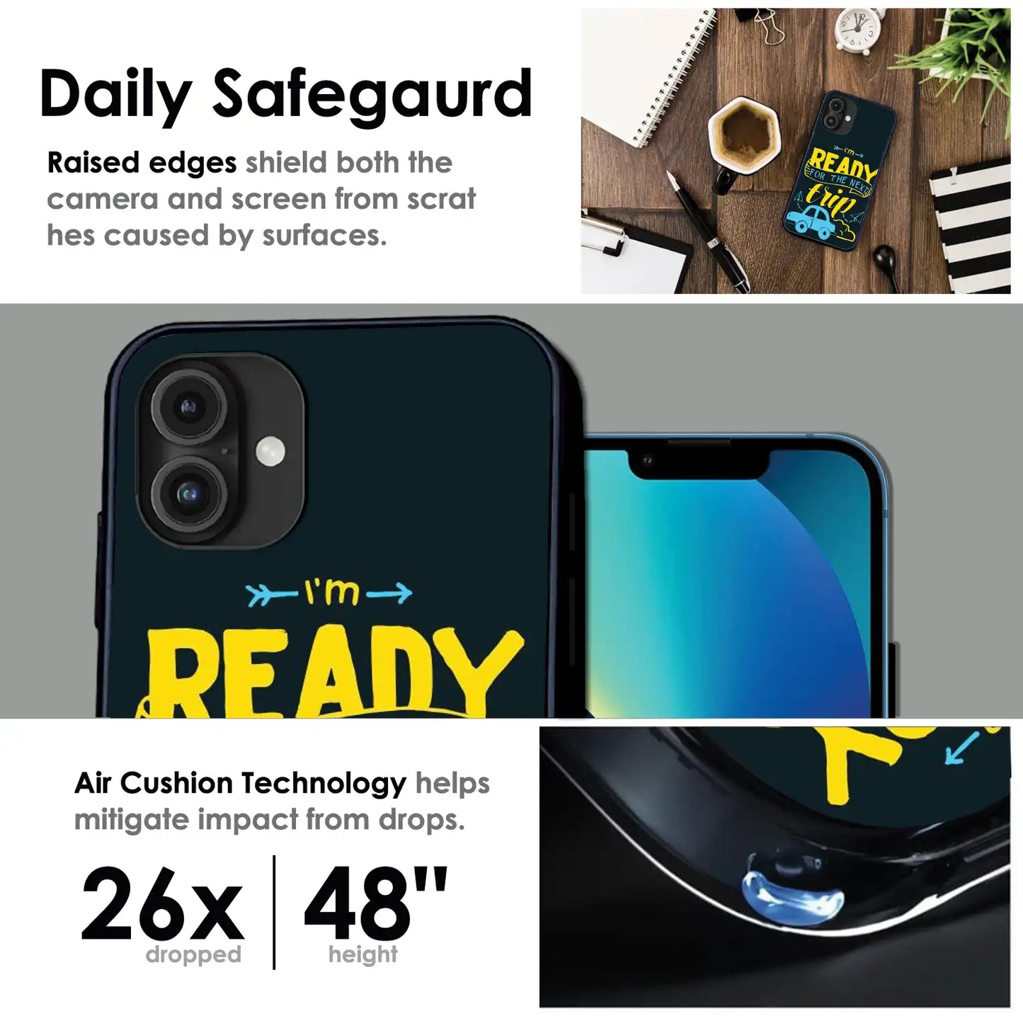 'Next Trip Vibes - Glossy Metal Silicone Case For Apple iPhone Infographic