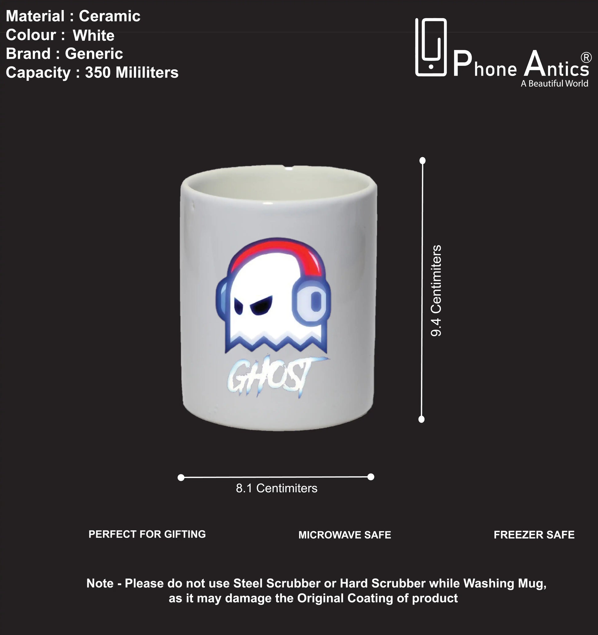 Ghost Gamer - Mug Infographic