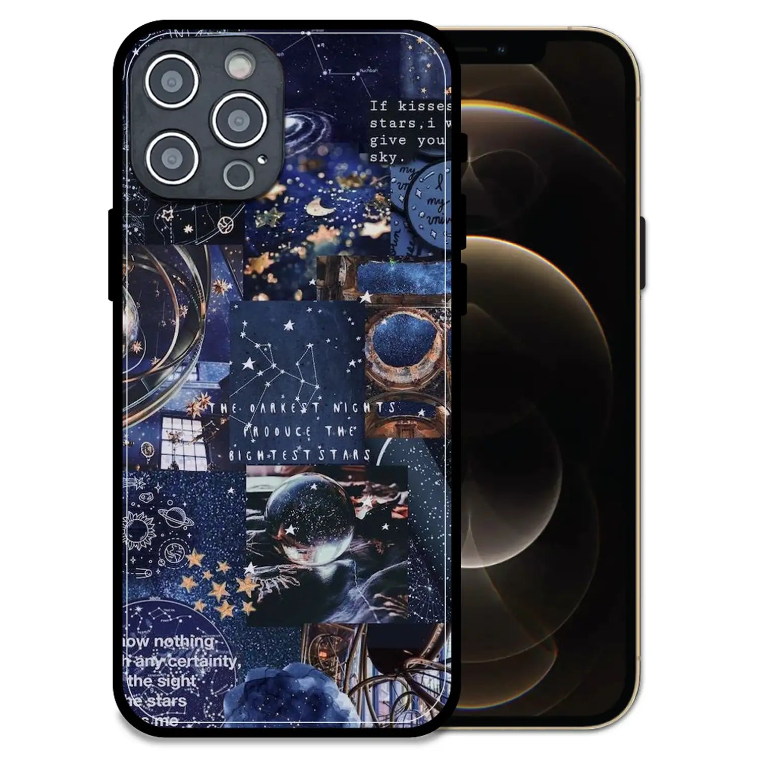 'Galaxy Dreamscape - Glossy Metal Silicone Case For Apple iPhone 12 Pro Max