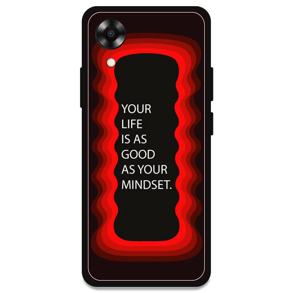 'Your Life Is As Good As Your Mindset' - Red Armor Case For Oppo Models Oppo A17K