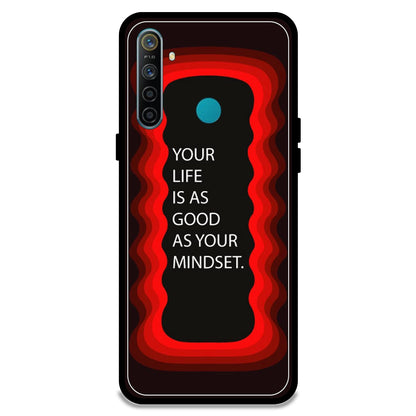 'Your Life Is As Good As Your Mindset' - Red Armor Case For Realme Models Realme 5i