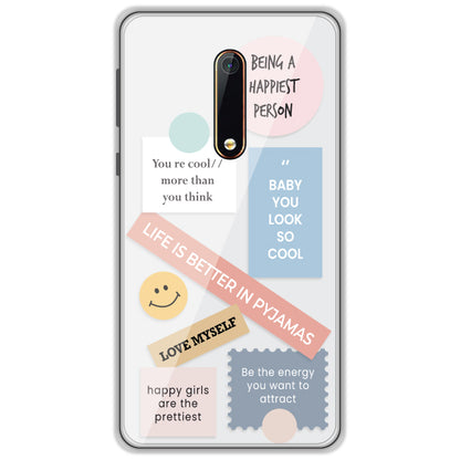 Be Happy - Clear Printed Case For Nokia Models nokia 6.1 2018