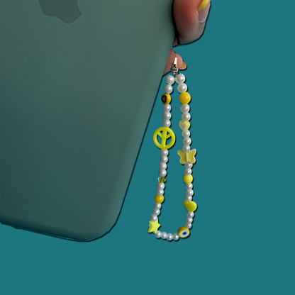 Yellow Pearl - Phone Charm