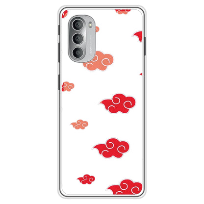 Red Clouds - Clear Printed Silicon Case For Motorola Models
