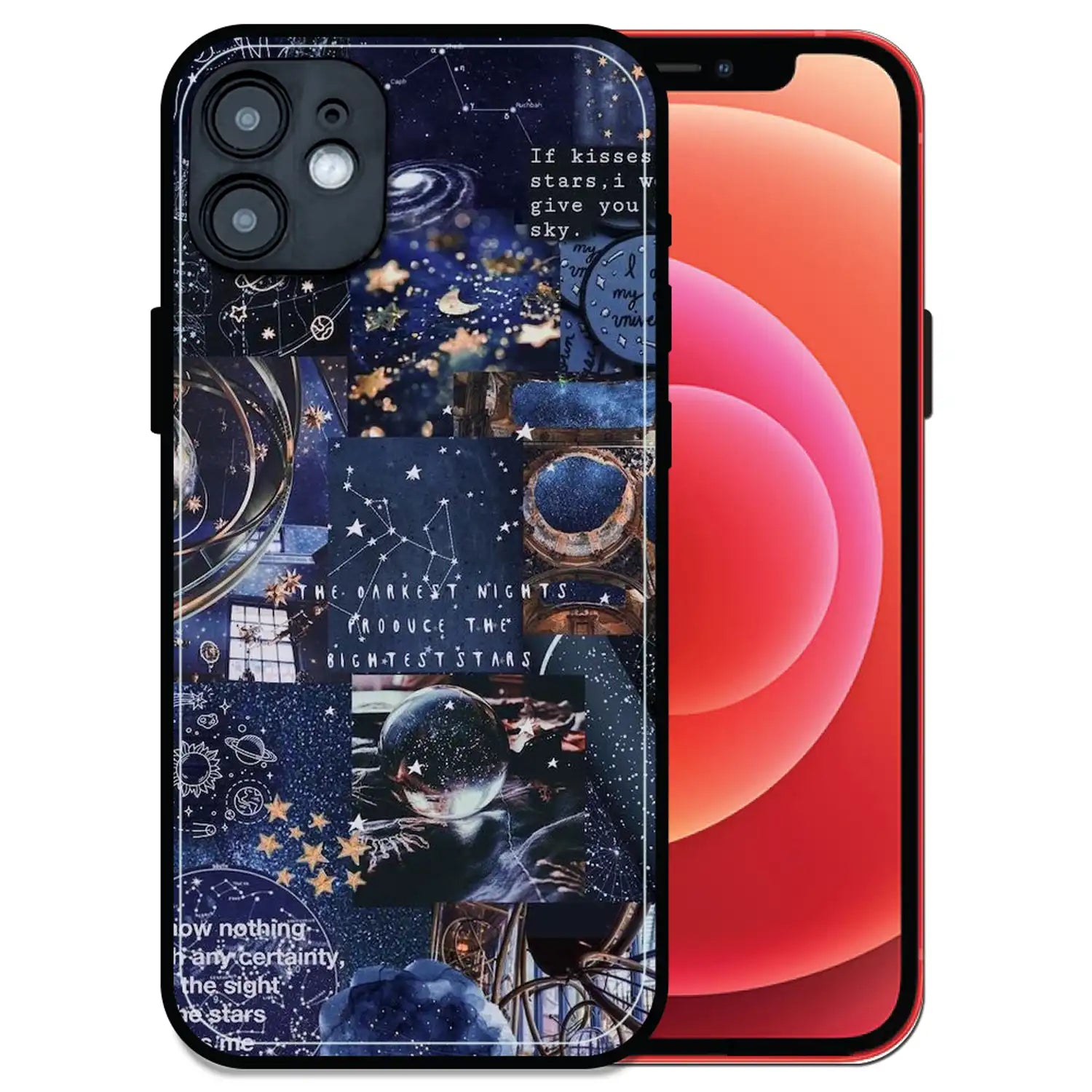 'Galaxy Dreamscape - Glossy Metal Silicone Case For Apple iPhone 12