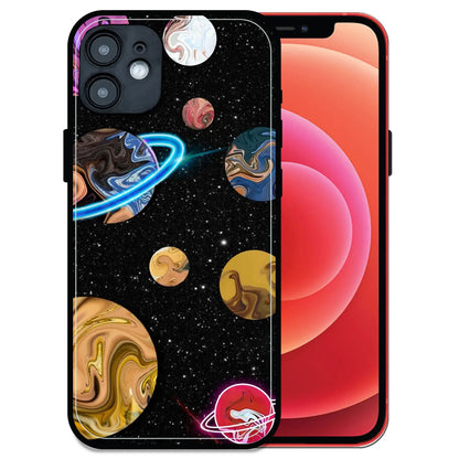 'Cosmic Swirl Galaxy - Glossy Metal Silicone Case For Apple iPhone 12