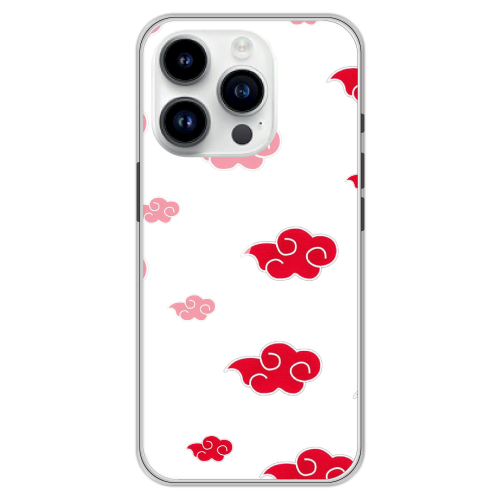 Red Clouds - Clear Printed Case For Apple iPhone Models