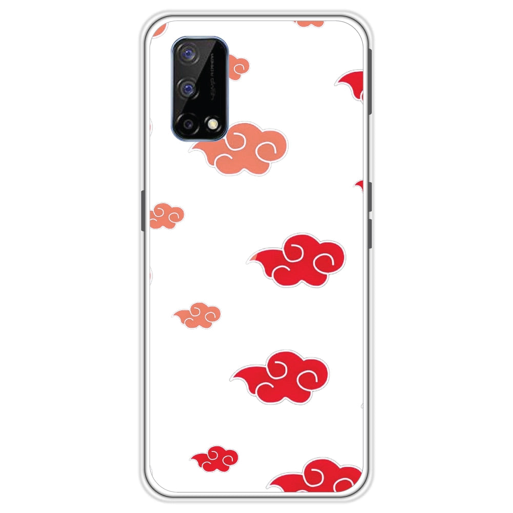 Red Clouds - Clear Printed Case For Realme Models