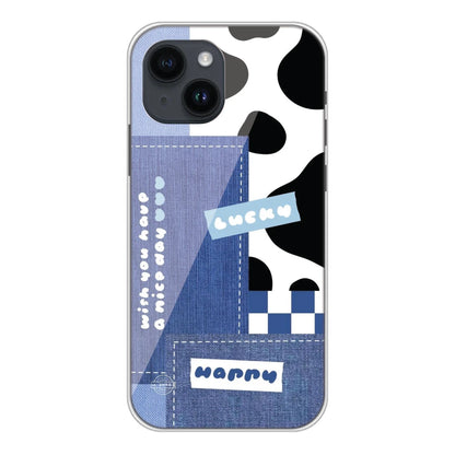 Cow Print Collage - Silicone  Case For Apple iPhone Models Apple iPhone 13 and 14