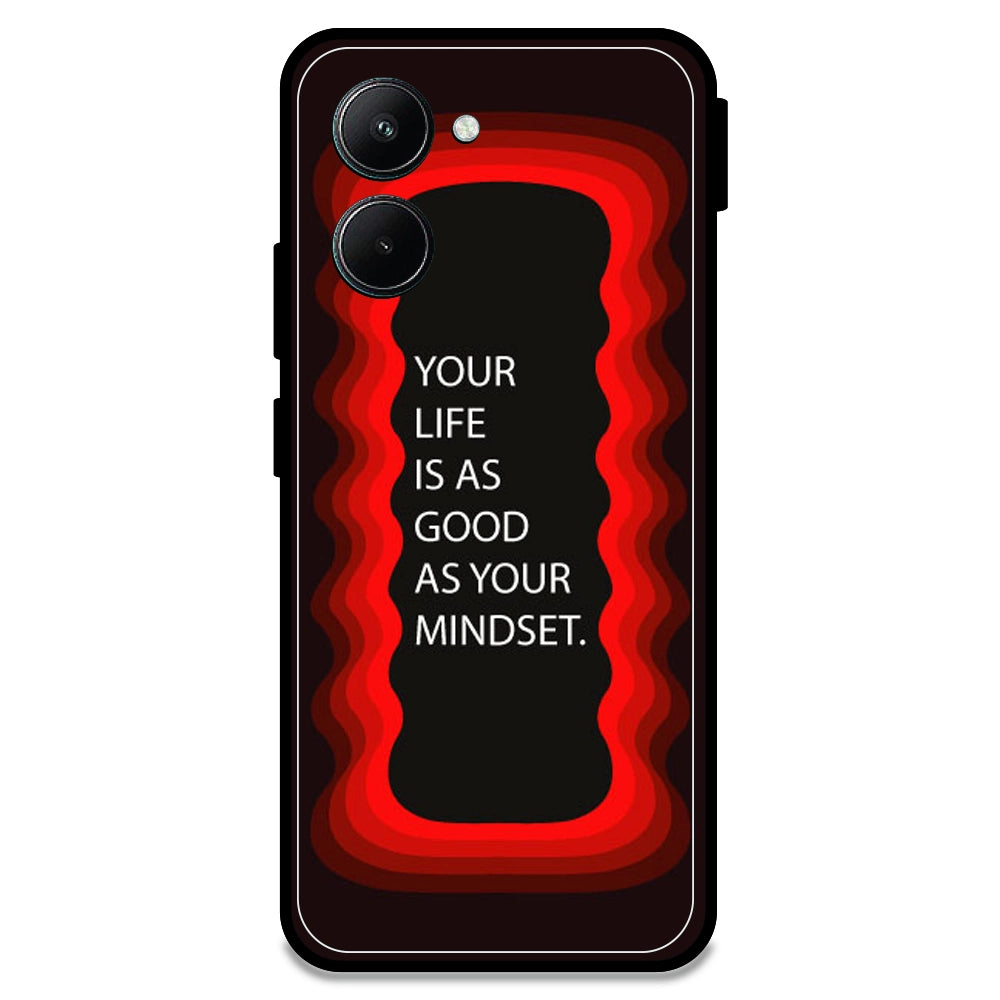 'Your Life Is As Good As Your Mindset' - Red Armor Case For Realme Models Realme C33