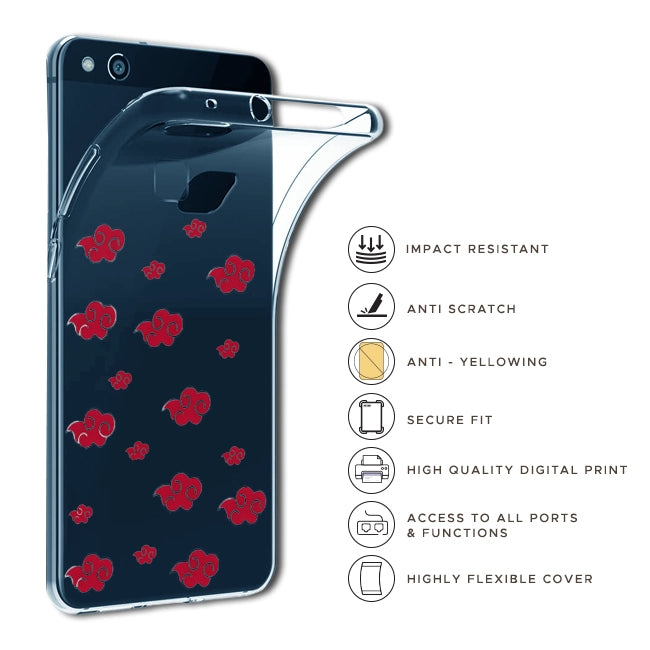 Red Clouds - Clear Printed Silicone Case For Poco Models infographic