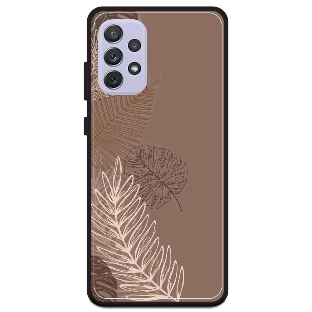 Brown Leaves - Armor Case For Samsung Models Samsung A72