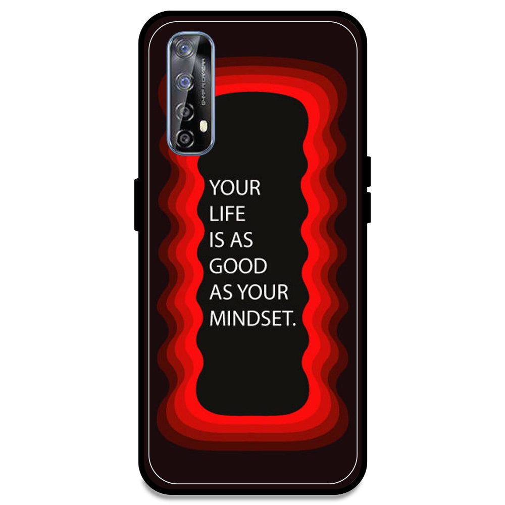 'Your Life Is As Good As Your Mindset' - Red Armor Case For Realme Models Realme 7