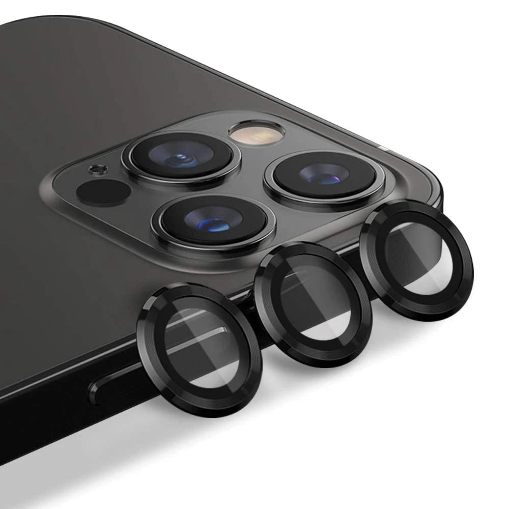 Metallic Camera Lens Protector - Black iPhone 12 pro masx