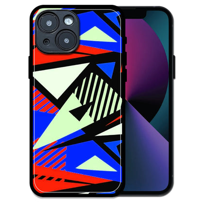 'Bold Geometric Pop - Glossy Metal Silicone Case For Apple iPhone 13 Mini