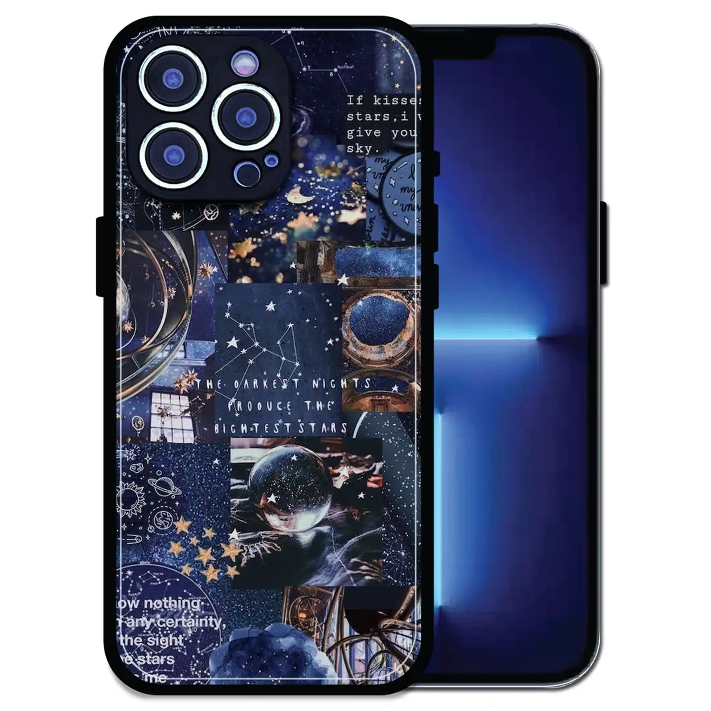 'Galaxy Dreamscape - Glossy Metal Silicone Case For Apple iPhone 13 Pro Max
