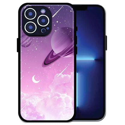 'Pastel Galaxy Design - Glossy Metal Silicone Case For Apple iPhone 13 Pro Max