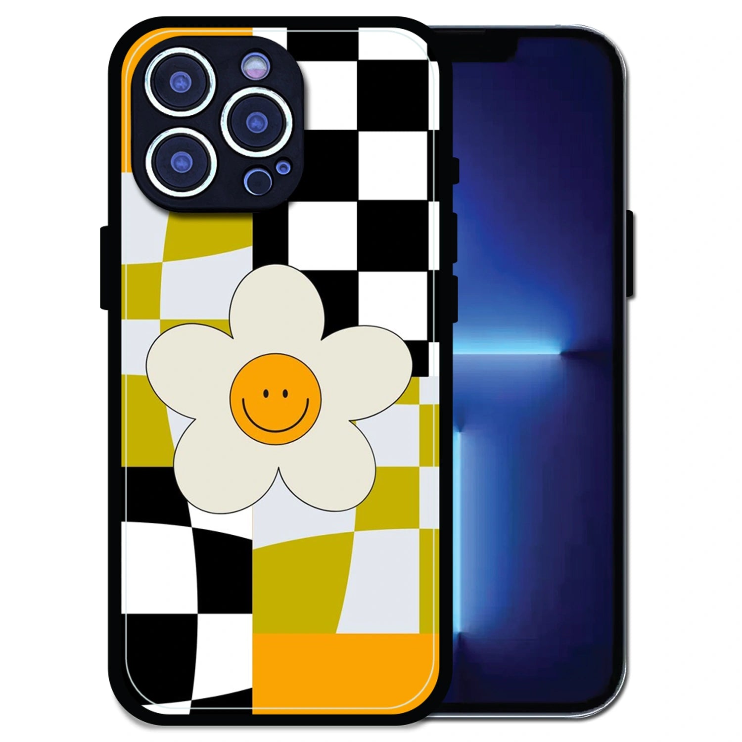 Smiley Flowe - Glossy Metal Silicone Case For Apple iPhone 13 Pro Max