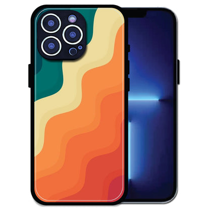 'Retro Waves - Glossy Metal Silicone Case For Apple iPhone 13 Pro Max