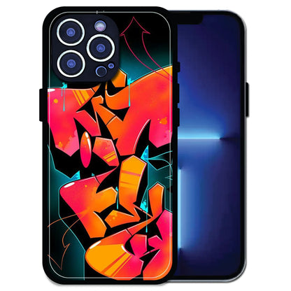 'Graffiti Fire - Glossy Metal Silicone Case For Apple iPhone 13 Pro Max