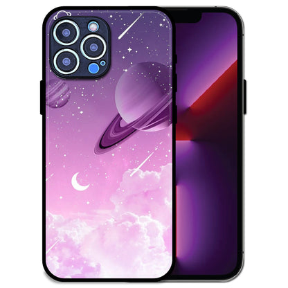 'Pastel Galaxy Design - Glossy Metal Silicone Case For Apple iPhone 13 Pro