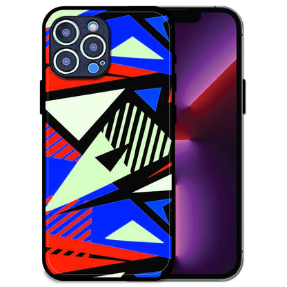 'Bold Geometric Pop - Glossy Metal Silicone Case For Apple iPhone 13 Pro