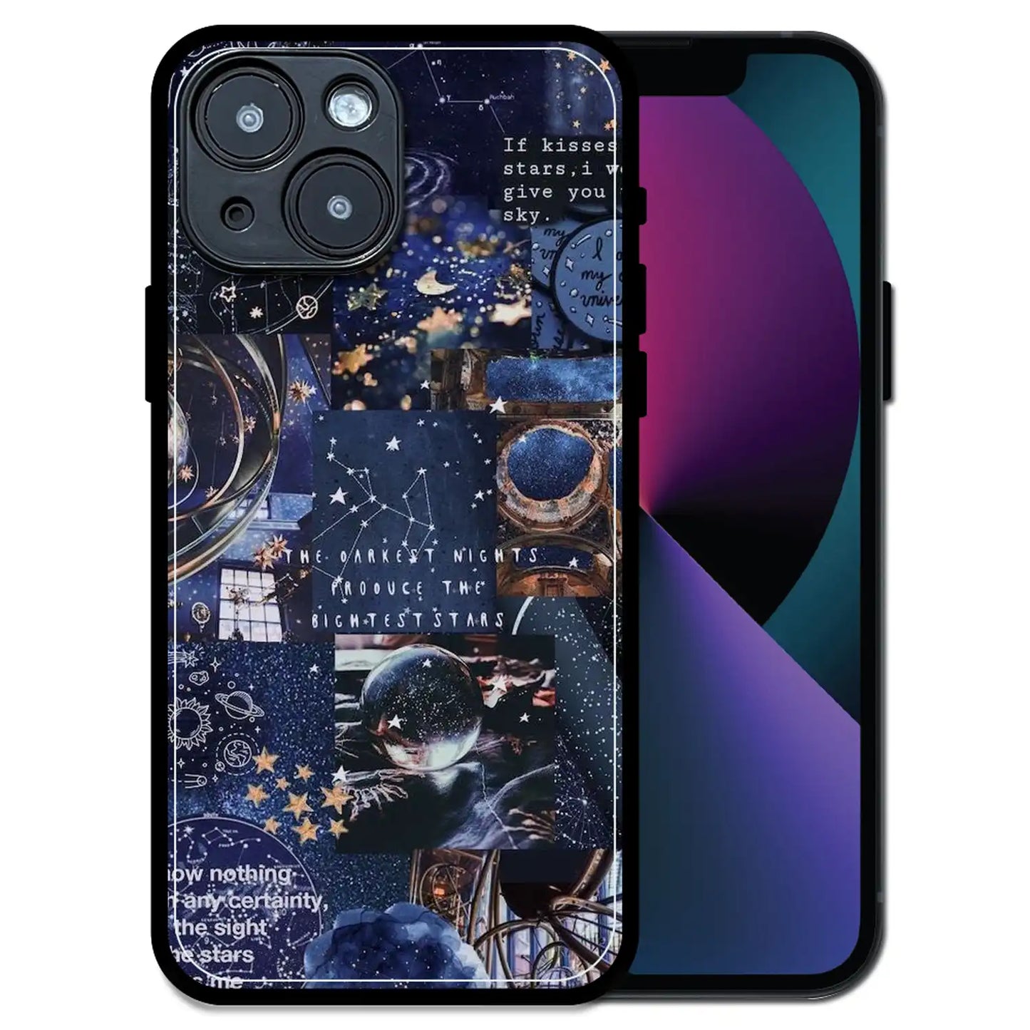 'Galaxy Dreamscape - Glossy Metal Silicone Case For Apple iPhone 13 Mini