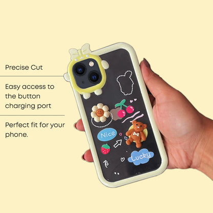 Cute 3D Shock-Proof Cases For Apple iPhone Models- Yellow