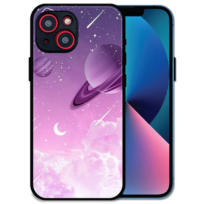 'Pastel Galaxy Design - Glossy Metal Silicone Case For Apple iPhone 13