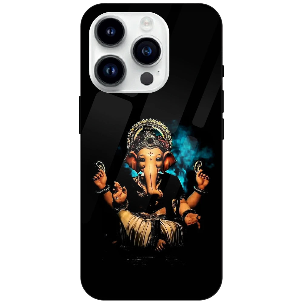 Lord Ganesha - Glass Cases For iPhone Models