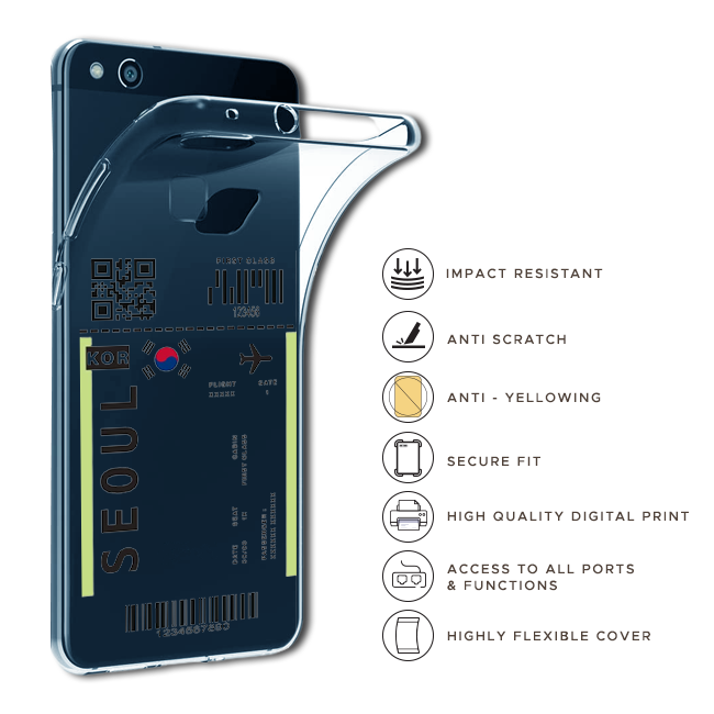 Seoul Ticket - Clear Printed Case For Nokia Models infographic